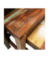 Set mese suprapuse, 3 piese, vintage, lemn reciclat, cu aspect antichizat - WOODBB145 Set mese suprapuse, 3 piese, vintage, lemn reciclat, cu aspect antichizat - WOODBB145