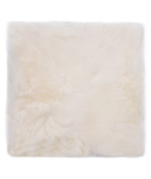Pernuțe de scaun, 2 buc, alb, 40x40 cm, piele naturală de oaie - WOODBB1290