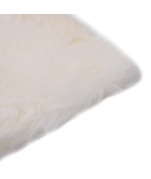 Pernuțe de scaun, 2 buc, alb, 40x40 cm, piele naturală de oaie - WOODBB1290