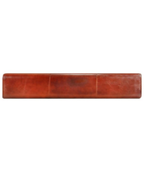 Bancă Bok gimnastică maro 160 cm piele naturală/lemn acacia, cu aspect vintage - WOODBB1292