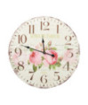 Ceas de perete vintage, 60 cm, floare, cu aspect retro - WOODBB1293