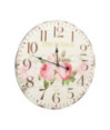 Ceas de perete vintage, 60 cm, floare, cu aspect retro - WOODBB1293