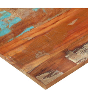 Blat masă rustic din lemn masiv reciclat, dreptunghiulară, 100 x 60 cm