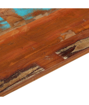Blat masă rustic din lemn masiv reciclat, dreptunghiulară, 100 x 60 cm