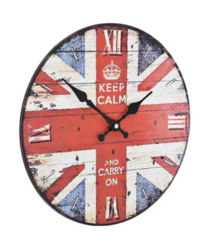 Ceas de perete vintage UK, 30 cm, cu aspect retro - WOODBB1310