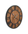 Ceas de perete vintage, cu cuarț, lemn și metal, XXL, 60 cm - WOODBB1311