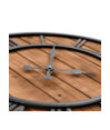 Ceas de perete vintage, cu cuarț, lemn și metal, XXL, 60 cm - WOODBB1311