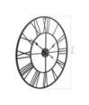 Ceas de perete vintage, cu cuarț, lemn și metal, XXL, 80 cm - WOODBB1312