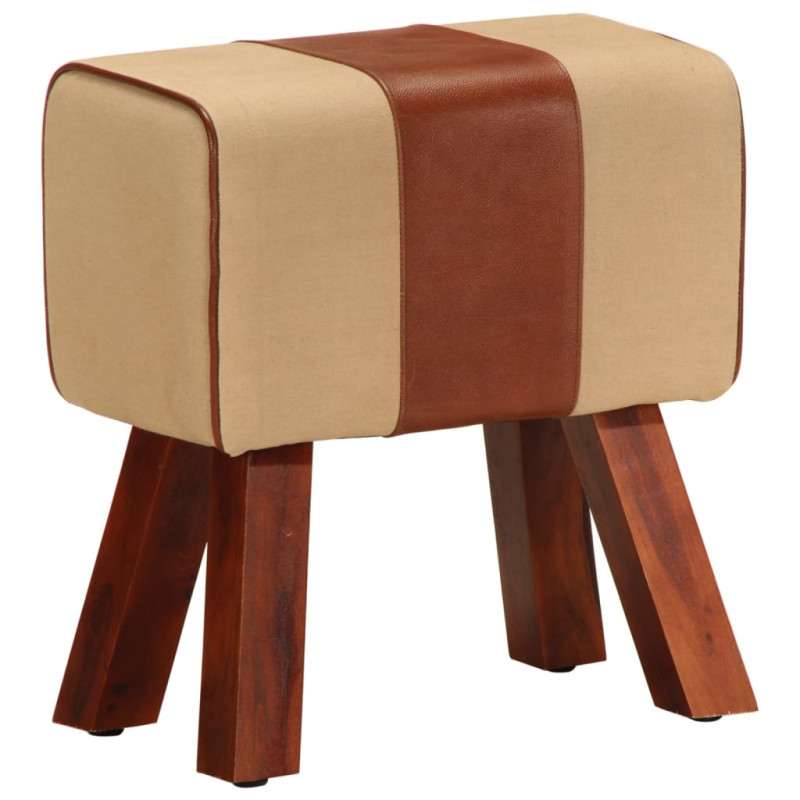 Bancă Bok gimnastică maro 38 cm piele naturală/lemn masiv mango, cu aspect vintage - WOODBB1323 Bancă Bok gimnastică maro 38 cm piele naturală/lemn masiv mango, cu aspect vintage - WOODBB1323