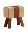 Bancă Bok gimnastică maro 38 cm piele naturală/lemn masiv mango, cu aspect vintage - WOODBB1323 Bancă Bok gimnastică maro 38 cm piele naturală/lemn masiv mango, cu aspect vintage - WOODBB1323