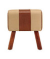 Bancă Bok gimnastică maro 38 cm piele naturală/lemn masiv mango, cu aspect vintage - WOODBB1323 Bancă Bok gimnastică maro 38 cm piele naturală/lemn masiv mango, cu aspect vintage - WOODBB1323