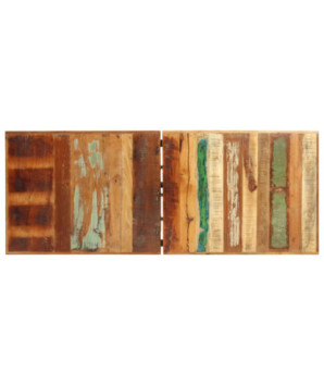 Set de bar 9 piese lemn reciclat piele naturală și pânză, cu aspect industrial - WOODBB149