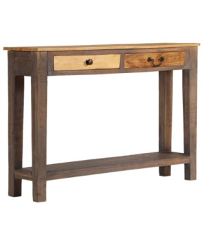 Masă consolă din lemn masiv, vintage, 118 x 30 x 80 cm, cu aspect antichizat - WOODBB1330