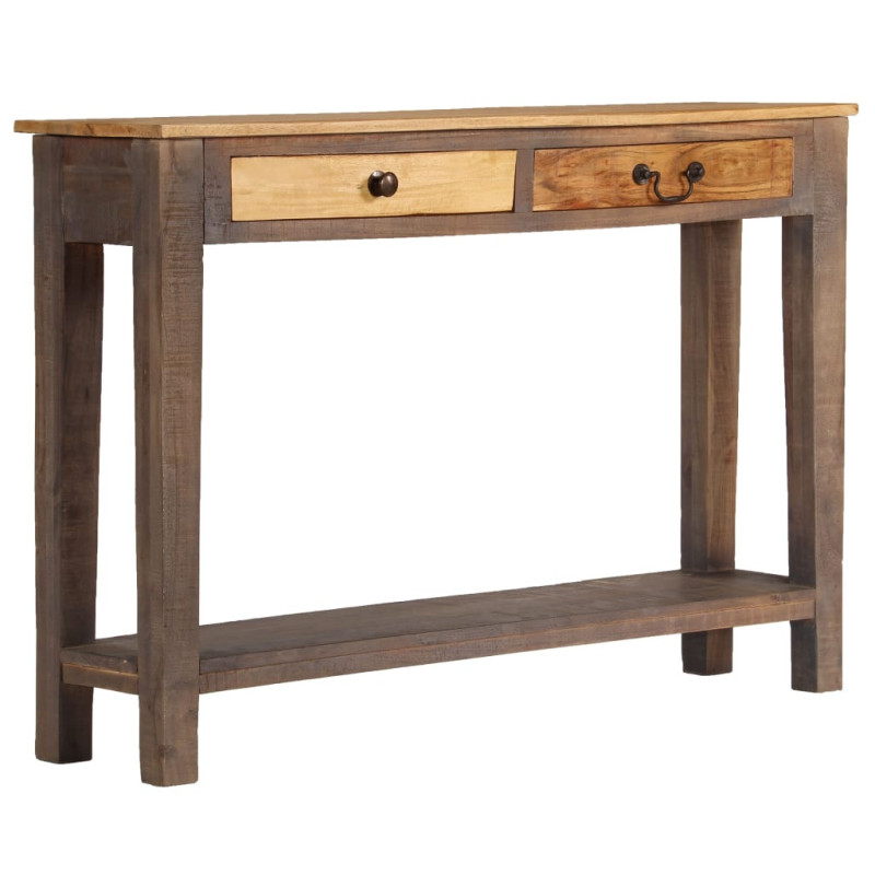 Masă consolă din lemn masiv, vintage, 118 x 30 x 80 cm, cu aspect antichizat - WOODBB1330 Masă consolă din lemn masiv, vintage, 118 x 30 x 80 cm, cu aspect antichizat - WOODBB1330