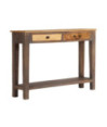 Masă consolă din lemn masiv, vintage, 118 x 30 x 80 cm, cu aspect antichizat - WOODBB1330 Masă consolă din lemn masiv, vintage, 118 x 30 x 80 cm, cu aspect antichizat - WOODBB1330