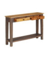 Masă consolă din lemn masiv, vintage, 118 x 30 x 80 cm, cu aspect antichizat - WOODBB1330 Masă consolă din lemn masiv, vintage, 118 x 30 x 80 cm, cu aspect antichizat - WOODBB1330