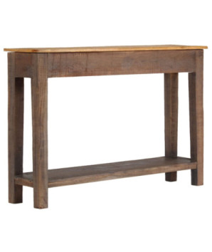 Masă consolă din lemn masiv, vintage, 118 x 30 x 80 cm, cu aspect antichizat - WOODBB1330