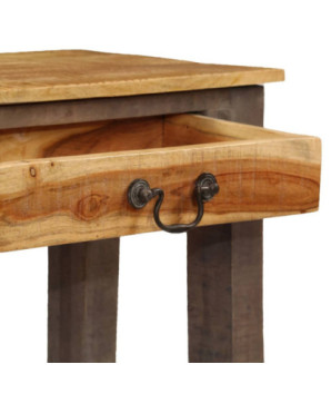 Masă consolă din lemn masiv, vintage, 118 x 30 x 80 cm, cu aspect antichizat - WOODBB1330