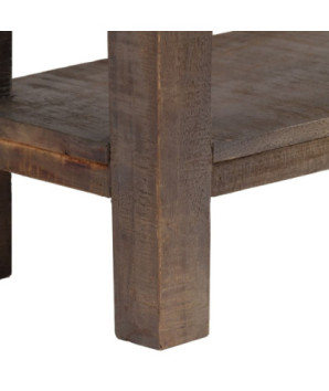 Masă consolă din lemn masiv, vintage, 118 x 30 x 80 cm, cu aspect antichizat - WOODBB1330