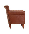 Fotoliu, maro, piele naturală de capră, cu aspect vintage - WOODBB1336 Fotoliu, maro, piele naturală de capră, cu aspect vintage - WOODBB1336