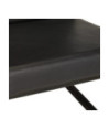 Fotoliu, negru, piele naturală - WOODBB1343