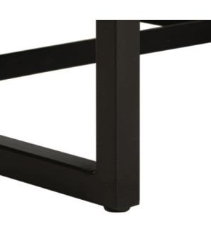 Fotoliu, negru, piele naturală - WOODBB1343