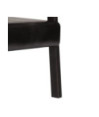 Fotoliu, negru, piele naturală - WOODBB1344