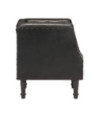 Fotoliu, negru, piele naturală, cu aspect vintage - WOODBB1349 Fotoliu, negru, piele naturală, cu aspect vintage - WOODBB1349