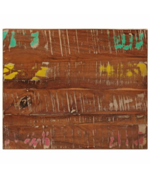 Blat masă rustic din lemn masiv reciclat, dreptunghiulară, 60x50x2,5 cm, handmade