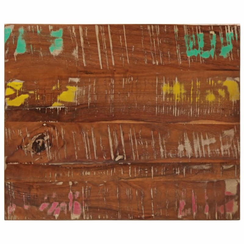 Blat masă rustic din lemn masiv reciclat, dreptunghiulară, 60x50x2,5 cm, handmade