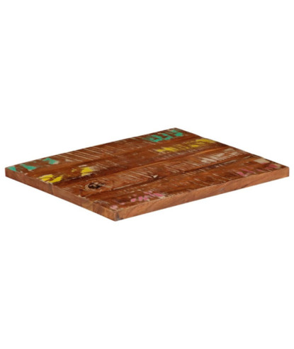 Blat masă rustic din lemn masiv reciclat, dreptunghiulară, 60x50x2,5 cm, handmade
