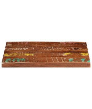 Blat masă rustic din lemn masiv reciclat, dreptunghiulară, 60x50x2,5 cm, handmade