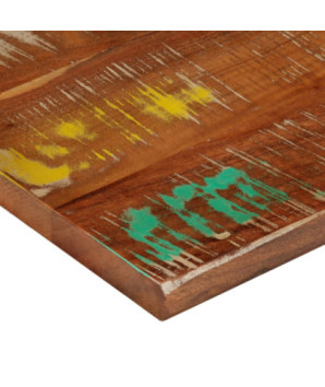 Blat masă rustic din lemn masiv reciclat, dreptunghiulară, 60x50x2,5 cm, handmade