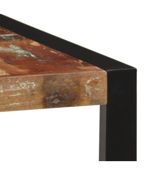 Masă de bucătărie, 160 x 80 x 75 cm, lemn reciclat, cu aspect retro - WOODBB152