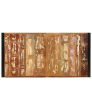 Masă de bucătărie, 160 x 80 x 75 cm, lemn reciclat, cu aspect retro - WOODBB152