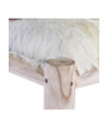 Taburet de bar, piele naturală și lemn masiv de tec , cu aspect rustic - WOODBB1372 Taburet de bar, piele naturală și lemn masiv de tec , cu aspect rustic - WOODBB1372
