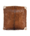 Taburet de bar, piele naturală și lemn masiv de tec , cu aspect rustic - WOODBB1372 Taburet de bar, piele naturală și lemn masiv de tec , cu aspect rustic - WOODBB1372