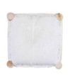 Taburet de bar, piele naturală și lemn masiv de tec , cu aspect rustic - WOODBB1372 Taburet de bar, piele naturală și lemn masiv de tec , cu aspect rustic - WOODBB1372