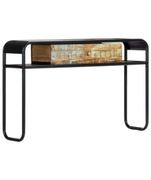 Masă consolă, 118 x 30 x 75 cm, lemn reciclat, cu aspect vintage - WOODBB154