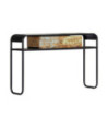 Masă consolă, 118 x 30 x 75 cm, lemn reciclat, cu aspect vintage - WOODBB154 Masă consolă, 118 x 30 x 75 cm, lemn reciclat, cu aspect vintage - WOODBB154