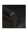 Fotoliu, negru, piele naturală - WOODBB1374