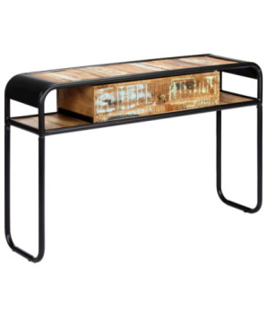 Masă consolă, 118 x 30 x 75 cm, lemn reciclat, cu aspect vintage - WOODBB154