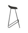 Scaune de bar, 4 buc., negru, piele naturală, cu aspect industrial - WOODBB1379 Scaune de bar, 4 buc., negru, piele naturală, cu aspect industrial - WOODBB1379