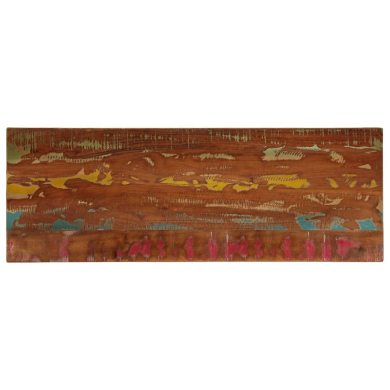 Blat masă rustic din lemn masiv reciclat, dreptunghiulară, 140x50x2,5 cm, handmade