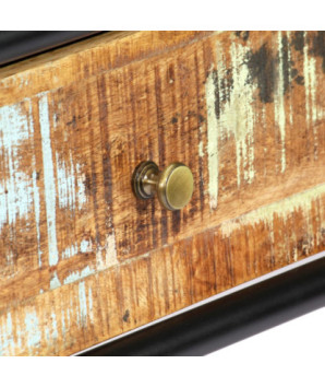 Masă consolă, 118 x 30 x 75 cm, lemn reciclat, cu aspect vintage - WOODBB154