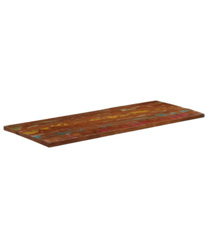 Blat masă rustic din lemn masiv reciclat, dreptunghiulară, 140x50x2,5 cm, handmade
