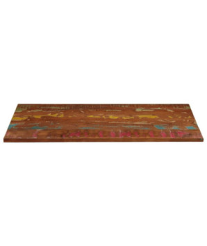 Blat masă rustic din lemn masiv reciclat, dreptunghiulară, 140x50x2,5 cm, handmade