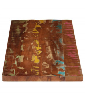 Blat masă rustic din lemn masiv reciclat, dreptunghiulară, 140x50x2,5 cm, handmade