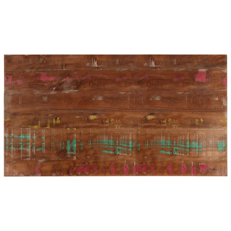 Blat masă rustic din lemn masiv reciclat, dreptunghiulară, 110x50x2,5 cm, handmade