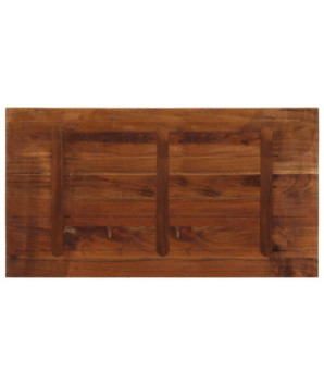 Blat masă rustic din lemn masiv reciclat, dreptunghiulară, 110x50x2,5 cm, handmade